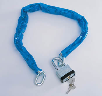 Light Duty Plastic Sleeved Chain with Padlock